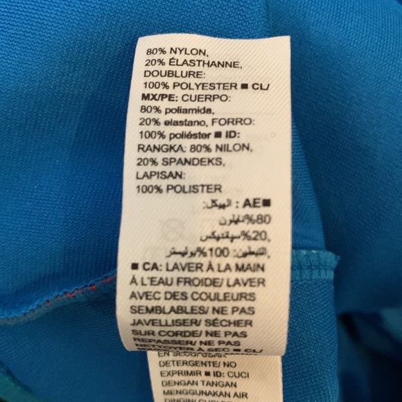 BRAND NEW; NEVER WORN one piece multi-colored Large swimsuit from Old Navy. - Picture 8 of 8